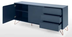 Aparador Elona – Azul oscuro y cobre