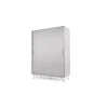 Armario con puertas correderas Elona – Gris y cobre
