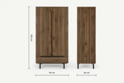 Armario Damien – Efecto Walnut Black