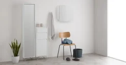 Armario de baño Elona – Blanco y cromo