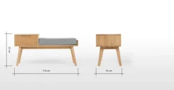 Banco con almacenaje Jenson – Roble