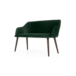 Banco de comedor compacto Lule – Pino terciopelo verde
