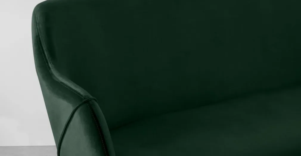 Banco de comedor compacto Lule – Pino terciopelo verde