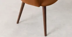 Banco de comedor compacto Lule – Terciopelo naranja