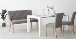Banco de comedor Flynn – Gris grafito