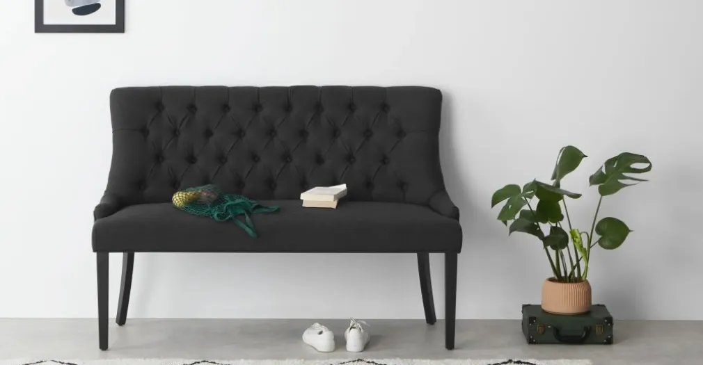 Banco de comedor Flynn – Negro noche