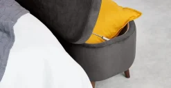 Banco otomana Lulu – Gris asfalto