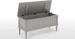 Banco otomana vintage Bourbon – Gris
