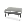 Banco para comedor Neilson – Gris granizo y negro