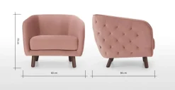 Butaca Esther – Rosa Vintage