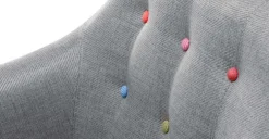 Butaca Ritchie – Gris Perla Con Botones de Colores