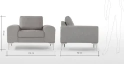 Butaca Vittorio – Gris Perla