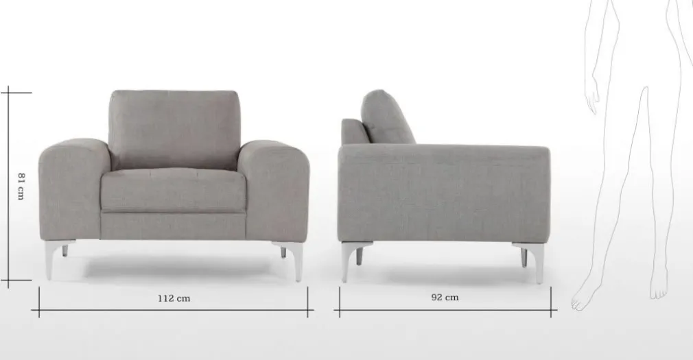 Butaca Vittorio – Gris Perla