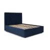 Cama Europea Otomana Skye – Terciopelo Azul Real
