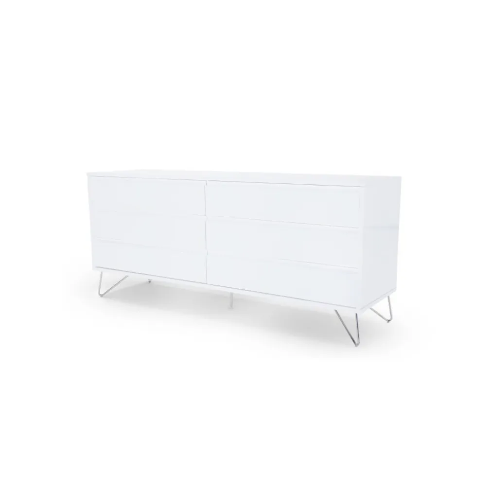 Cómoda Ancha Elona – Blanco Brillante