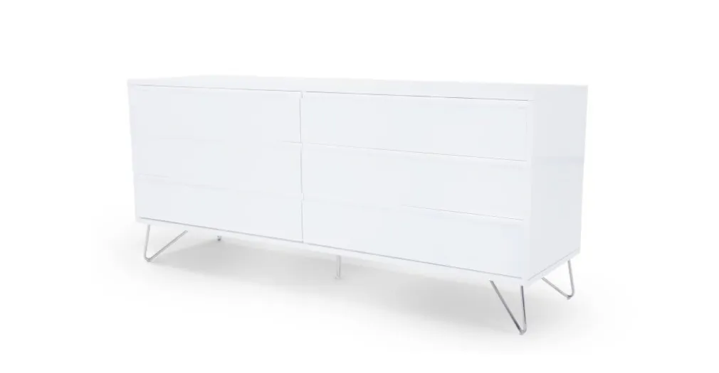 Cómoda Ancha Elona – Blanco Brillante