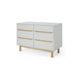 Cómoda Ancha Jayden – Gris y Roble