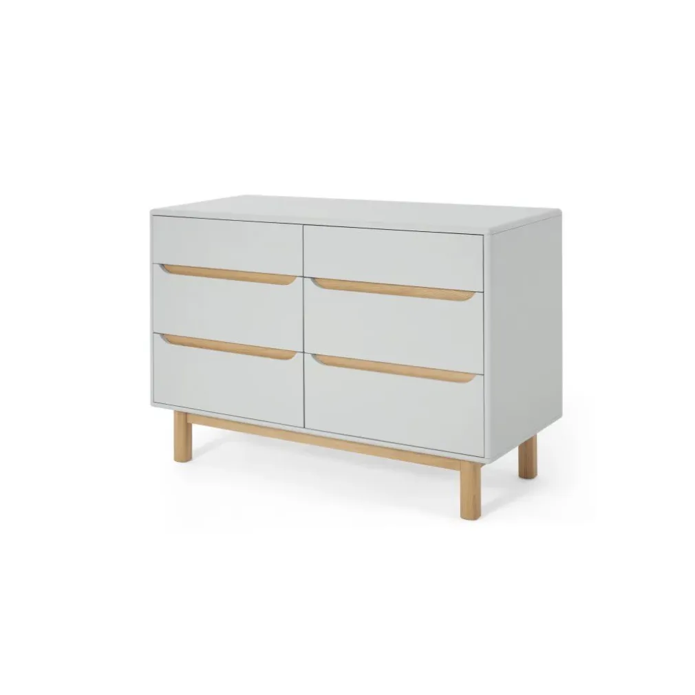 Cómoda Ancha Jayden – Gris y Roble
