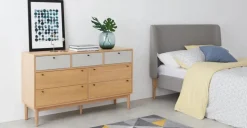 Cómoda Ancha Multi Campton – Roble & Gris