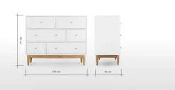 Cómoda Willow – Roble y Blanco