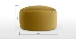 Cojín de Suelo de Terciopelo Lux – Dorado Vintage.