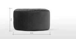 Cojín de Suelo de Terciopelo Lux – Gris