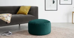 Cojín de Suelo de Terciopelo Lux – Verde