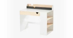 Escritorio Baker School con Estantes – Blanco