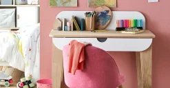 Escritorio Ligne Seventies – Blanco y Rosa