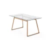 Escritorio Rectangular Haku – Cobre y Cristal