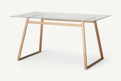 Escritorio Rectangular Haku – Cobre y Cristal