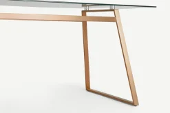 Escritorio Rectangular Haku – Cobre y Cristal