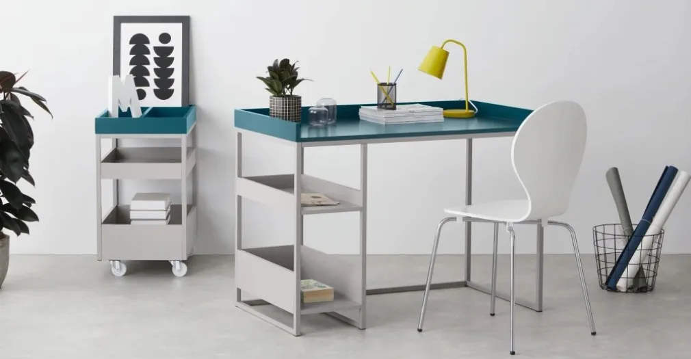Escritorio Yumi – Gris y Azul