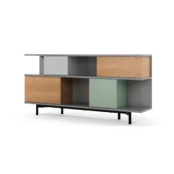 Estantería baja Fowler – Roble multicolor