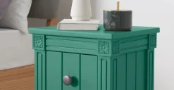 Juego de 2 Mesitas de Noche Vintage Bourbon – Verde