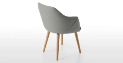Juego de 2 sillas carver de comedor Lule – Gris marga y gris granizo y roble