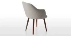 Juego de 2 sillas carver de comedor Lule – Terciopelo gris claro y gris oscuro