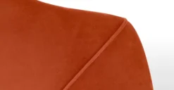 Juego de 2 sillas carver de respaldo alto Lule – Terciopelo naranja llama