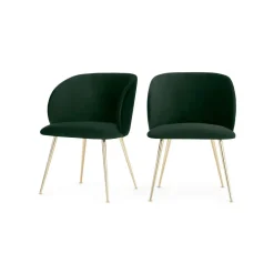 Juego de 2 sillas de comedor Adeline – Verde Pino