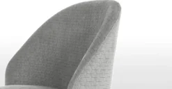 Juego de 2 sillas de comedor Alec – Gris acolchado