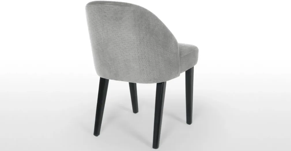 Juego de 2 sillas de comedor Alec – Gris acolchado
