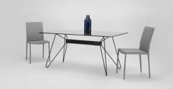 Juego de 2 sillas de comedor Braga – Gris perla