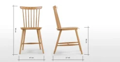 Juego de 2 sillas de comedor Deauville – Roble