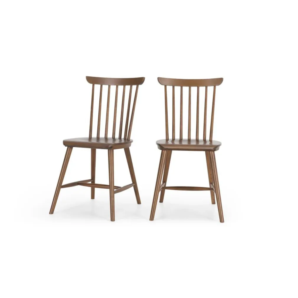 Juego de 2 sillas de comedor Deauville – Roble oscuro