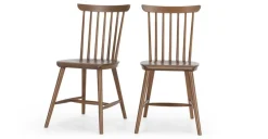 Juego de 2 sillas de comedor Deauville – Roble oscuro