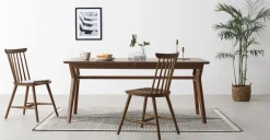 Juego de 2 sillas de comedor Deauville – Roble oscuro