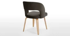 Juego de 2 sillas de comedor Enid – Terciopelo gris nutria