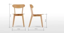 Juego de 2 sillas de comedor Fjord – Roble