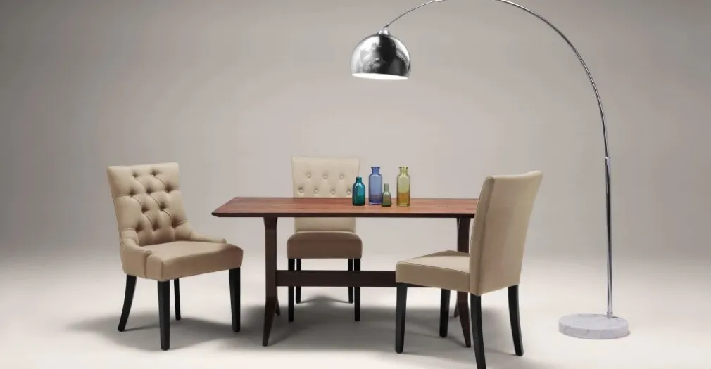 Juego de 2 sillas de comedor Flynn – Beis Biscuit y negro