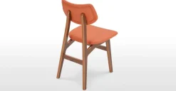 Juego de 2 sillas de comedor Jacob – Naranja ámbar y nogal